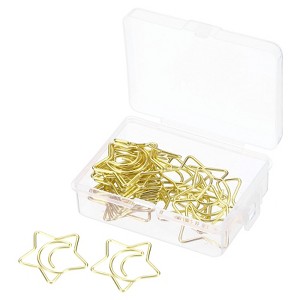 Unique Bargains Star-Shaped Metal Prevent Tearing Pages Office Paper Clip 20 Pcs - 1 of 4