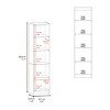 INFURNIC Decorative Bookshelf Compact Bookcase with 5 Shelves Slim Profile Storage Solution Modern Style, Brown, 11.77"*17.72"*71.1" - 3 of 4