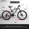 VisioGear 27.5 Inch Full Suspension Mountain Bike, 21-Speed, Suitable for Men and Women, Ideal for Travel, Gray, 68.1"*27"*39.7" - 3 of 4