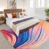 Living Room Area Rug, Washable Abstract Art Colorful Low Pile Carpet, Non-Slip Modern Accent Carpet for Home Office - 2 of 4