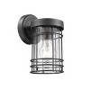Chloe Lighting Jefferson Transitional 1 Light Textured Black Outdoor Wall Sconce 9"Tall - 3 of 4