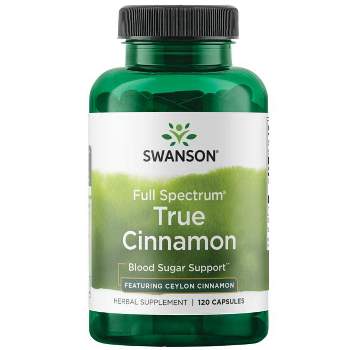 Swanson Herbal Supplements Full Spectrum True Cinnamon - Featuring Ceylon Cinnamon 300 mg Capsule 120ct