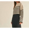 Women's Striped Pattern Sweater - MIOU MUSE L - 3 of 4