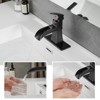 DOMETOUR Sink Faucet Waterfall ORB w/ Pop Up Drain & Supply Lines, 1 Hole One Handle Vanity Bath Mixer Tap - 3 of 4