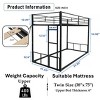 TiramisuBest Twin over Twin Bunk Bed with Sturdy Metal Frame and Ladder,Space-Saving Black Loft Bed - 3 of 4