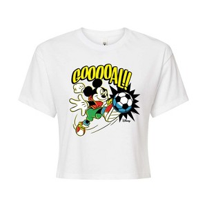 Women's - Disney - Goooal Cropped Graphic T-Shirt - 1 of 4