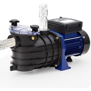 0.75 HP Pool Pump with Timer – 2641 GPH High Flow Self-Priming Pump for In/Above Ground Pools, 550W with Filter Basket - 1 of 4