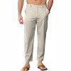 Men's Lightweight Cotton Linen Pants Casual Trouser Summer Yoga Beach Pant with Pockets - 4 of 4