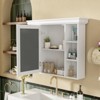 KWPZQEB Bathroom Wall Cabinet, Over The Toilet Space Saver Storage Cabinet, Medicine Cabinet with Door and Adjustable Shelves for Bathroom - 2 of 4