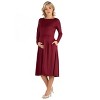 24seven Comfort Apparel Maternity Fit N Flare Pocket Dress - 2 of 4