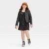 Girls' Solid Moto Jacket - art class™ Black - 3 of 3
