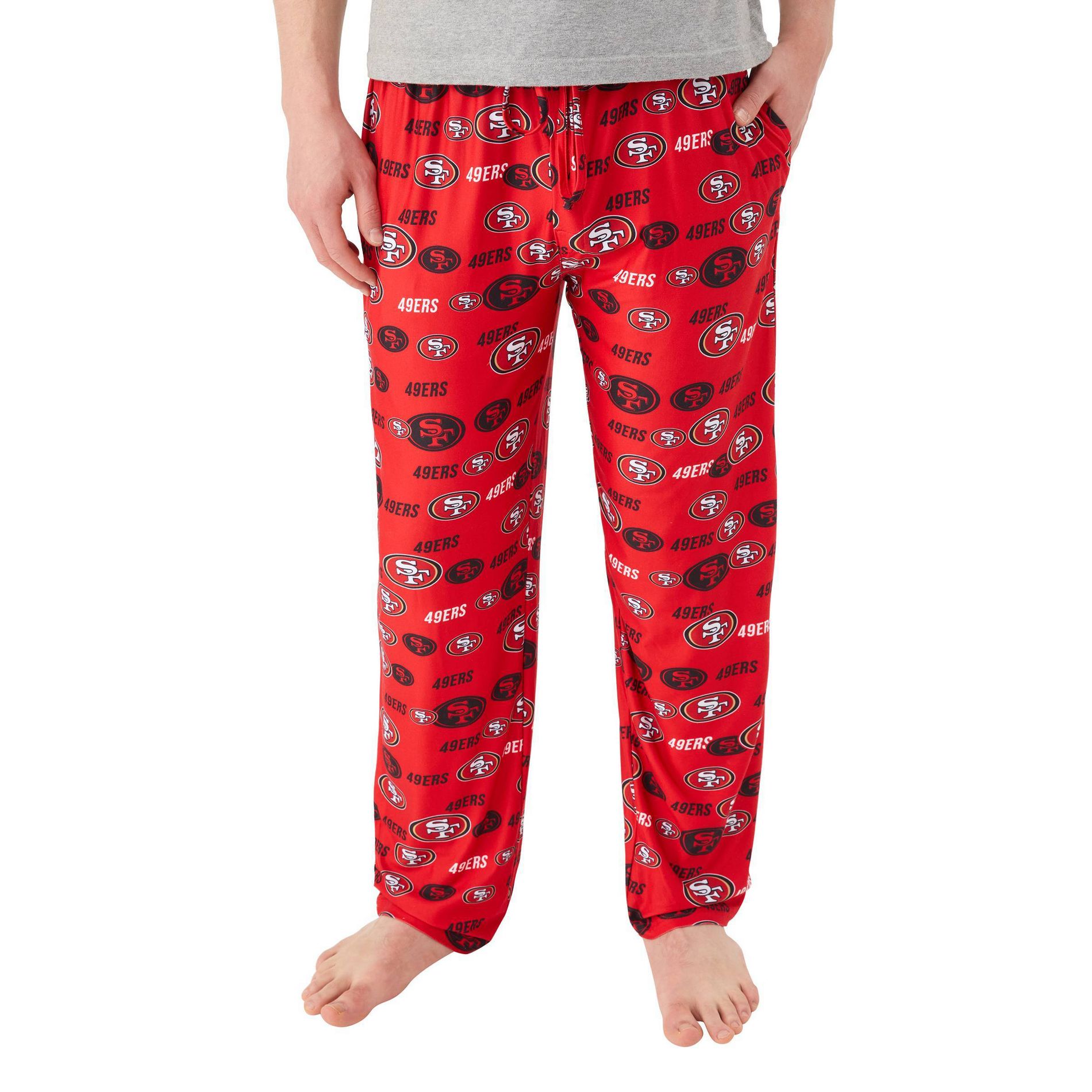 NFL San Francisco 49ers Men's Pajama Pants with Pockets