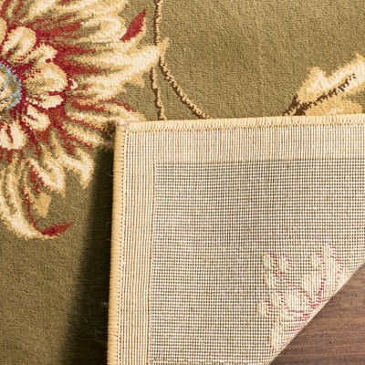 Rectangular Green/Multi Floral Synthetic 5' x 7' Area Rug