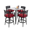 Christopher Knight Home Todd Patio 5 Piece Aluminum Swivel Bar Set with Removable Sunbrella Cushion - 2 of 4