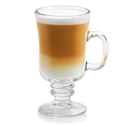 Libbey Clear Glass Irish Coffee Mug Set, 8.5-Ounce, Set of 4