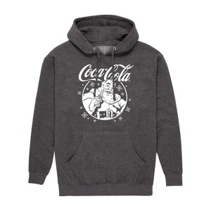 Men's - Coca Cola - Santa Circle Graphic Fleece Pullover Hoodie - 1 of 4