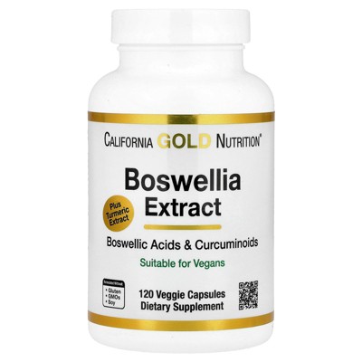 California Gold Nutrition Boswellia Extract, Turmeric Curcumin Complex with Turmeric Extract and Turmeric Powder, 120 Veggie Capsules