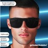 grinderPUNCH XL Polarized Oversized Sunglasses  Lightweight Men's Big Wide Head UV Protection for Sports, Driving, Fishing  Large Face Fit (Matte) - 3 of 4