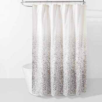 Leopard Glam Shower Curtain Ombre Gray - Threshold™