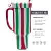Silipint: Silicone 64oz Straw Tumbler: Poinsettia Stripe - 2 of 4