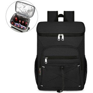 Backpack Coolers, 25 Liters Insulated Water-Proof Bag for Beach Travel Camping Fishing Lunch Backpack Black - 1 of 3