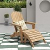 WestinTrends Tuscany HIPS Outdoor Patio Folding Adirondack Chair with Ottoman (2-Piece Set) - 2 of 4