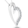 Pompeii3 1/2ct Diamond Heart Pendant 10K White Gold - 2 of 4
