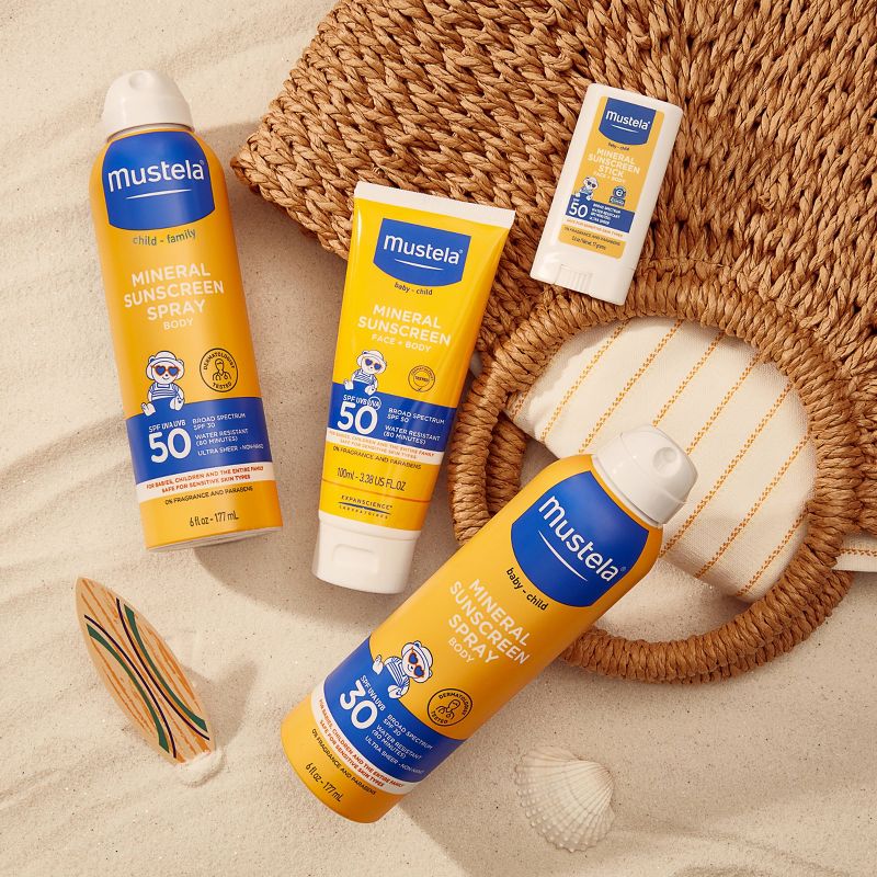 Mustela Fragrance Free Mineral Baby Sunscreen Lotion SPF 50 - 3.38 fl oz, 6 of 10