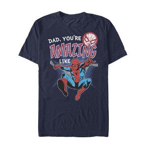 Men's Marvel Webbed Spider-Man Amazing Dad T-Shirt - 1 of 4