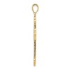 Black Bow Jewelry 14k Yellow Gold Fleur de lis Cross Pendant, 24 x 42mm - 2 of 4