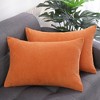 PiccoCasa Soft Corduroy Striped Throw Pillow Case with Zipper 2 Pcs - 2 of 4