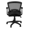 Office Chair, Adjustable Height, Swivel, Ergonomic, Armrests, Computer Desk, Work, Black Mesh, Black Metal, Contemporary, Modern - 2 of 4