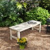 Outsunny 2-Seat Wood Garden Bench, Slated Patio Bench Outdoor Bench - 2 of 4