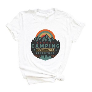 Simply Sage Market Women's Forest Camping Badge Short Sleeve Graphic Tee - 1 of 3