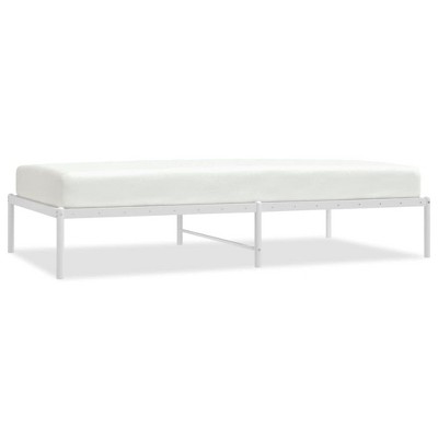 vidaXL Single Metal Bed Frame, Robust Construction, Extra Underbed Storage Space