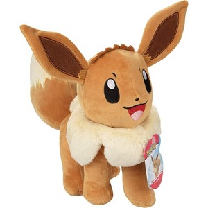 Pokemon Eevee Large 12" Plush Stuffed Animal Toy - Officially Licensed - Ages 2+ - 1 of 4