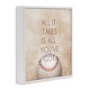 Stupell Industries Takes All You've Got Phrase Sports Baseball Brown Framed Giclee Art - 2 of 4