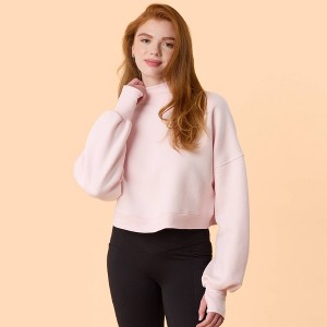 Blogilates Women's Marshmallow Mockneck Sweatshirt - 1 of 4
