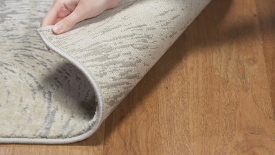 Elysian Ivory & Grey Abstract 9' x 12' Hand-Knotted Rug