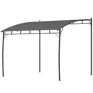 Aghana Digitals Cream 10'x10' Outdoor Pergola with UV-Protected PA-Coated Canopy, Metal Frame, - 1 of 4