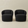 KINWELL Modern Boucle Upholstered 360° Swivel Accent Armchair, Set of 2 - 4 of 4