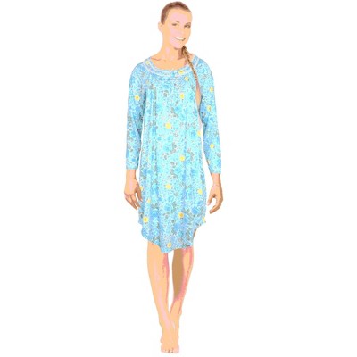 JEFFRICO Womens Long Sleeve Nightgowns Sleepwear Soft Pajama Dress Nightshirts