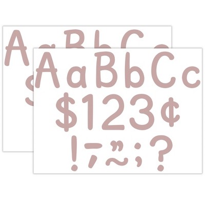 Teacher Created Resources® Light Mauve 4" Modern Classic Letters Combo Pack, 257 Per Pack, 2 Packs