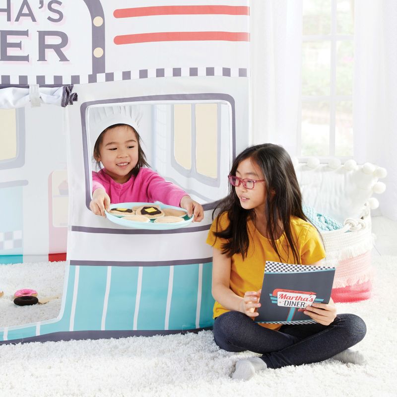 Martha Stewart Kids' Diner Play Tent: Children's Large Indoor Pretend Play Playhouse for Playroom, Foldable Toddler Bedroom Tent, 3 of 9