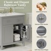 PAGED 30" Bathroom Vanity with Ceramic Sink and Soft Close Doors,Bathroom Sink Cabinet with 2 Doors and 1 Shelf for Bathroom - 4 of 4