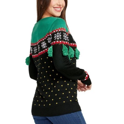 Jacenvly Elves Classic Cute Cardigan Ugly Christmas Sweaters For Women With Fun Patterns And