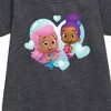 - Bubble Guppies - Molly And Zooli Heart Bubble Heart Graphic Short Sleeve Fleece Dress - 2 of 3