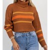 Women's STRIPE TURTLENECK SWEATER - PAPERMOON - 2 of 4