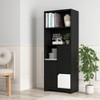 Multifunctional Open Storage Space Bookcase with Doors and Drawer, Black & White, Modern Style Bedroom Living Room Storage Cabinet - 2 of 4