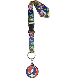 Grateful Dead Dancing Bears Wrist Strap Lanyard For Keys Wallet - 1 of 4